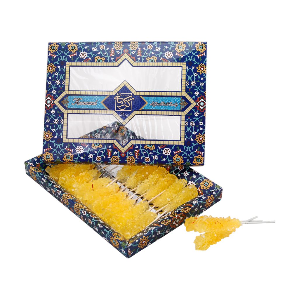 Boxed Saffron Stick Rock Candy Kermanigaz Company